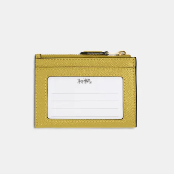 Coach Mini Skinny Id Case - Colour: Chartreuse - Brand New - Picture 2 of 2